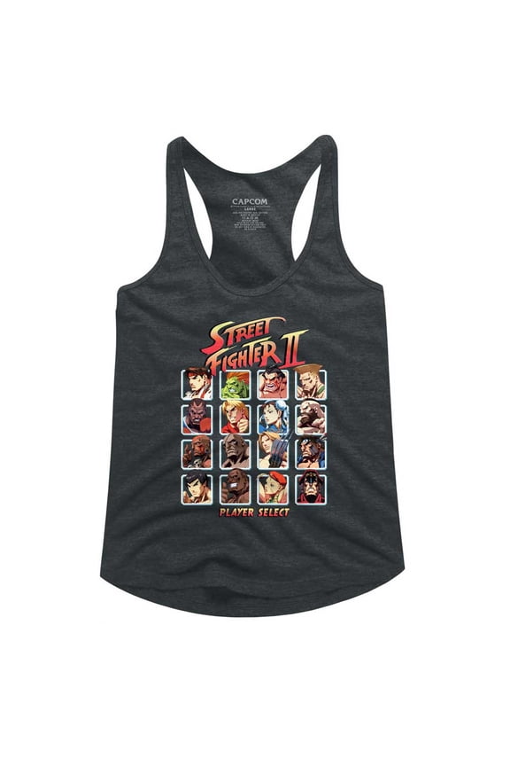 Street Fighter Super Turbo Hd Select Gray Women's Racerback Tank Top