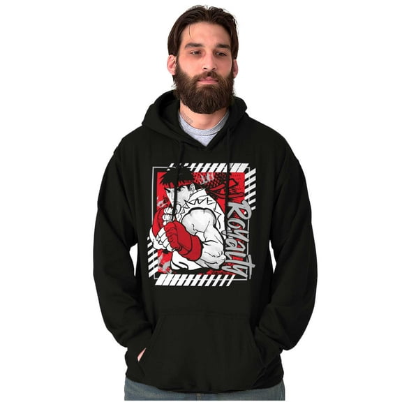Street Fighter Urban Kanji Ryu Hoodie Sweatshirt Women Men Brisco Brands L