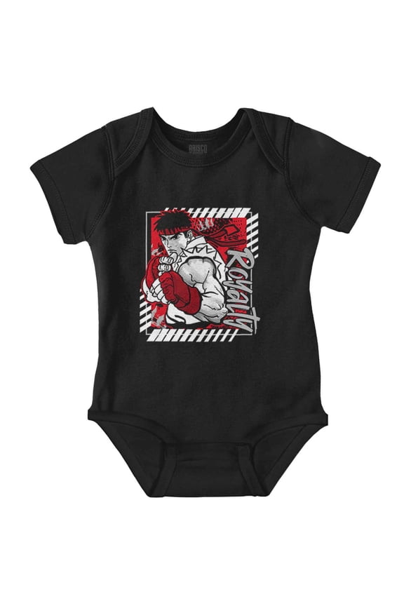 Street Fighter Urban Kanji Ryu Romper Boys or Girls Infant Baby Brisco Brands 6M