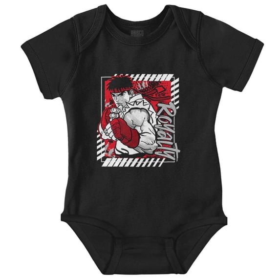 Street Fighter Urban Kanji Ryu Romper Boys or Girls Infant Baby Brisco Brands NB