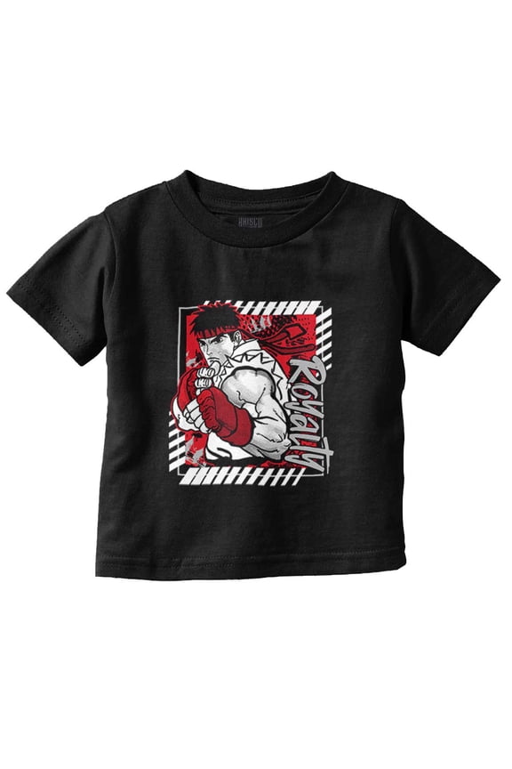Street Fighter Urban Kanji Ryu Toddler Boy Girl T Shirt Infant Toddler Brisco Brands 6M