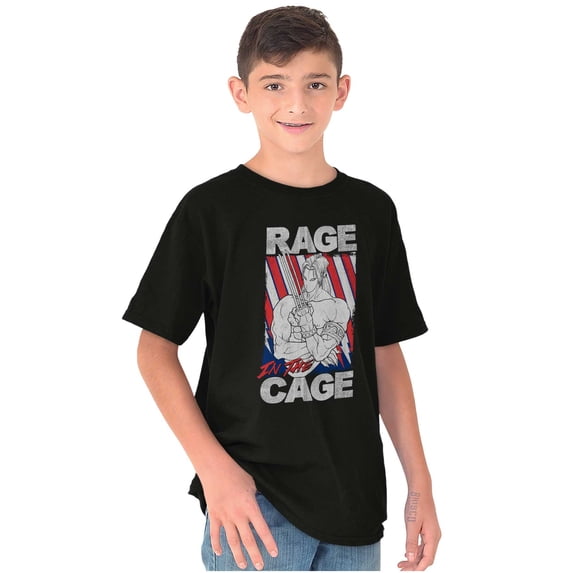 Street Fighter Vega Rage Cage USA Boys Kids T Shirt Tees Tops Teen Brisco Brands XS