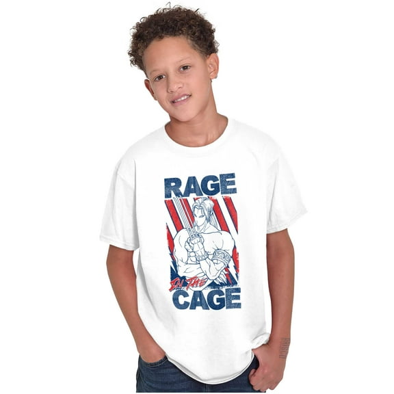 Street Fighter Vega Rage Cage USA Boys Kids T Shirt Tees Tops Teen Brisco Brands X