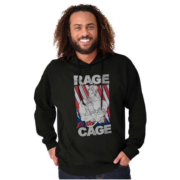 Street Fighter Vega Rage Cage USA Men Big & Tall Graphic Hoodie Brisco Brands 3X