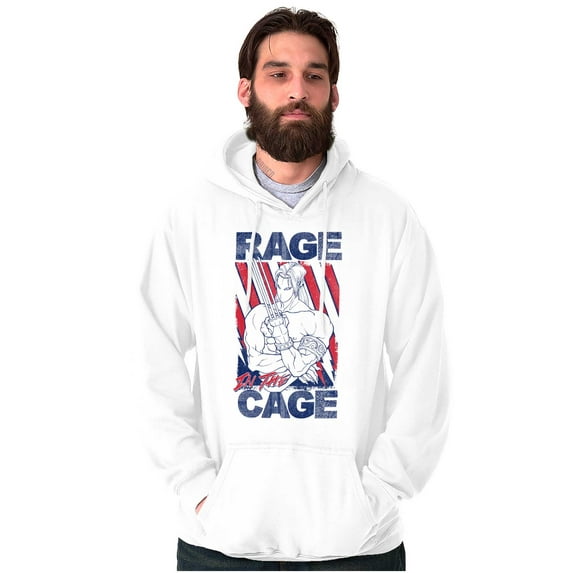 Street Fighter Vega Rage Cage USA Men Big & Tall Graphic Hoodie Brisco Brands 5X