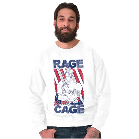 Street Fighter Vega Rage Cage USA Men Big & Tall Sweatshirt Brisco Brands 2X