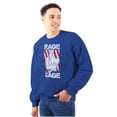 thumbnail image 1 of Street Fighter Vega Rage Cage USA Men Big & Tall Sweatshirt Brisco Brands 3X, 1 of 5