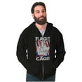 thumbnail image 1 of Street Fighter Vega Rage Cage USA Men Big & Tall Zip Hoodie Brisco Brands 3X, 1 of 5