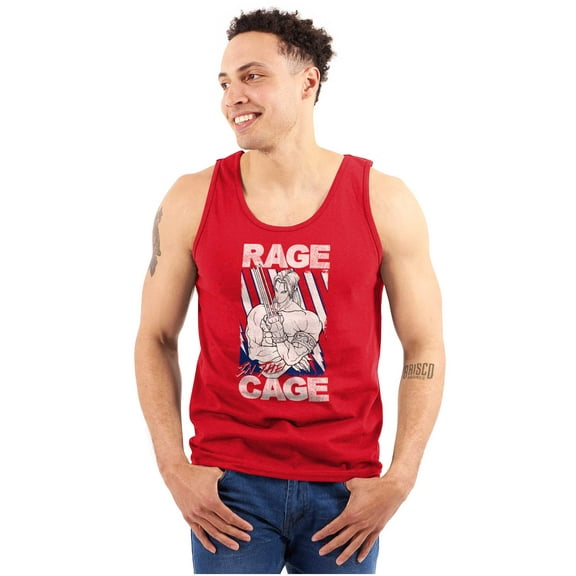 Street Fighter Vega Rage Cage USA Tank Top Sleeveless Tee Men Brisco Brands X