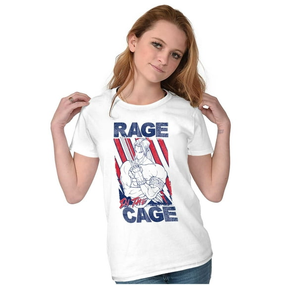 Street Fighter Vega Rage in the Cage Womens Slim Fit Graphic Tee Brisco Brands S