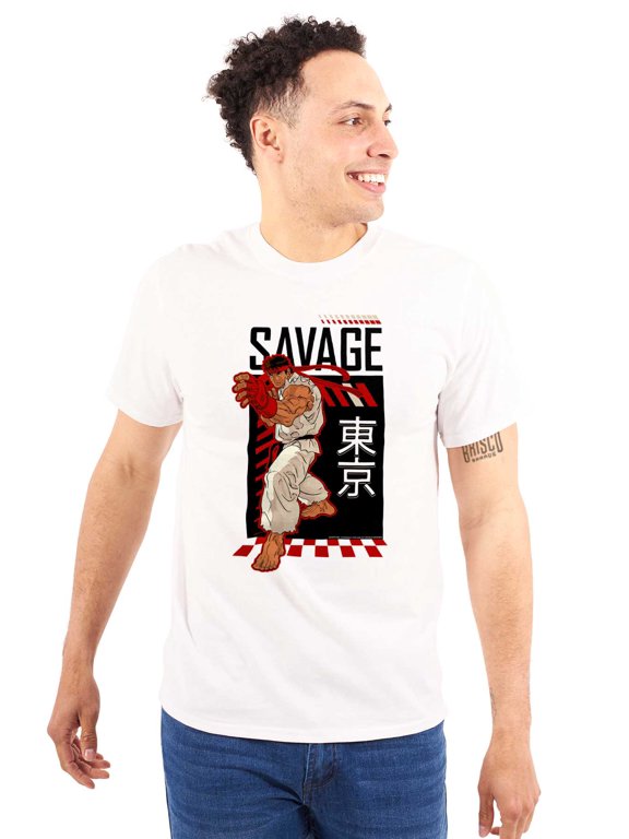 Video Game Ryu Savage Men's Graphic T Shirt Tees Brisco Brands X