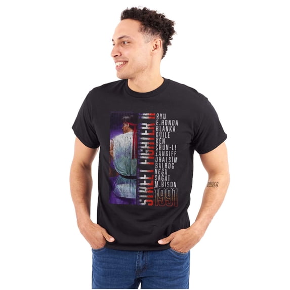 Street Fighter Video Gamer 90s Men's Graphic T Shirt Tees Brisco Brands L