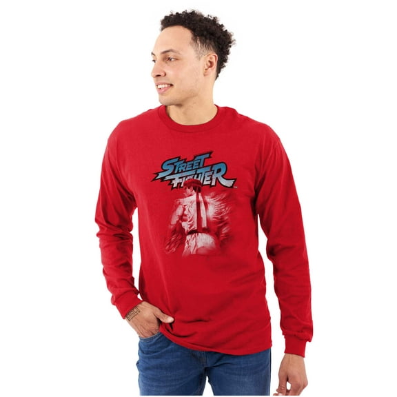 Street Fighter Video Gamer 90s Ryu Long Sleeve TShirt Men Women Brisco Brands M