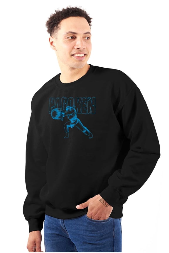 Vintage Hadoken Gamer Unisex Plus Size Sweatshirt Brisco Brands 2X