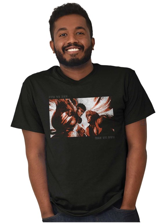 Street Fighter Vintage Ryu Ken Gamer Men's Graphic T Shirt Tees Brisco Brands M