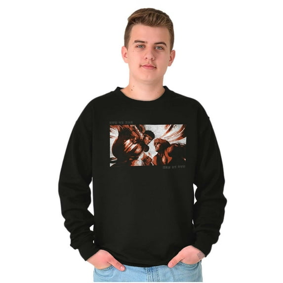 Street Fighter Vintage Ryu Ken Gamer Sweatshirt for Men or Women Brisco Brands L