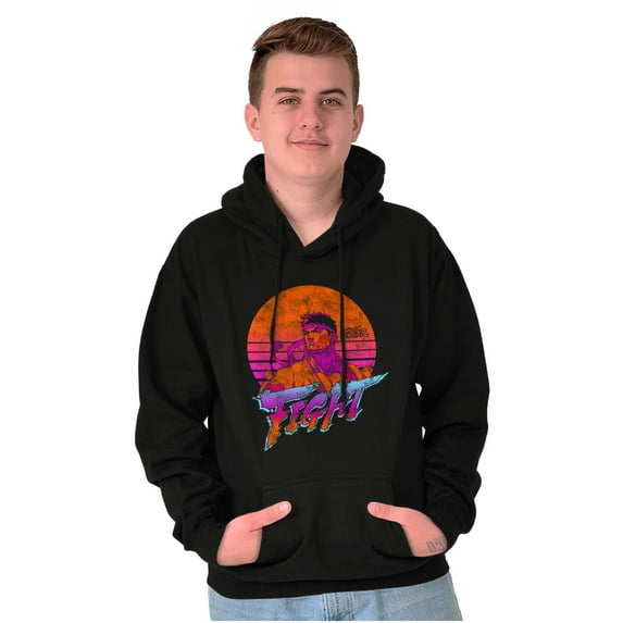 Street Fighter Vintage Ryu Sunset Hoodie Sweatshirt Women Men Brisco Brands S