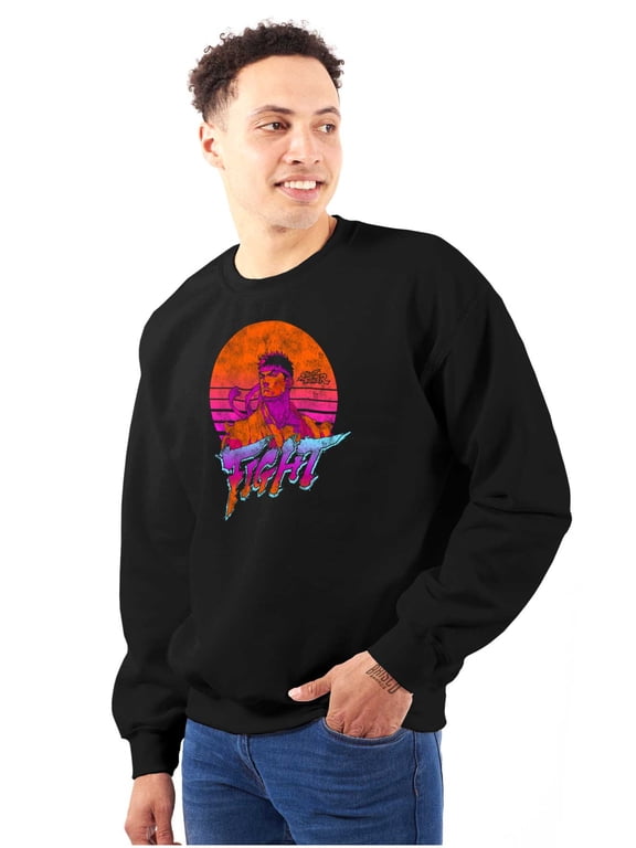 Vintage Ryu Sunset Unisex Plus Size Sweatshirt Brisco Brands 3X