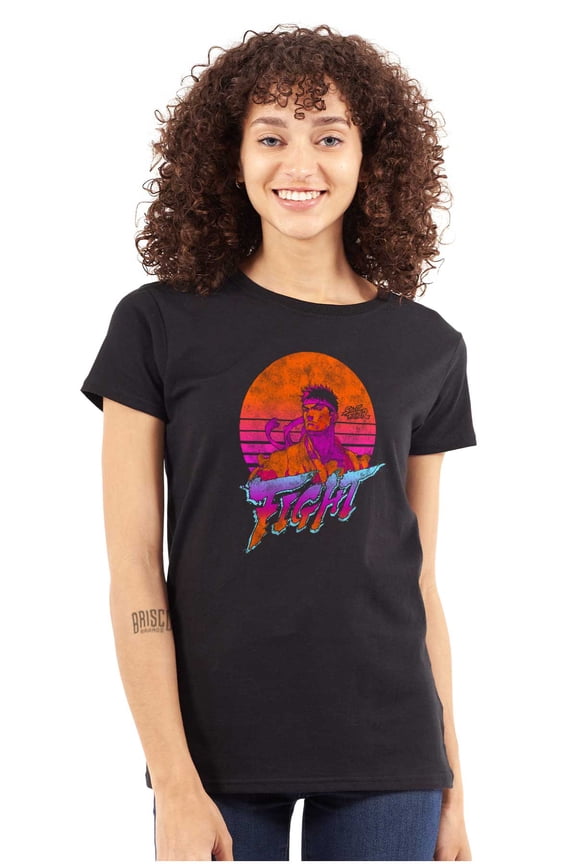 Vintage Ryu Sunset Women's T Shirt Ladies Tee Brisco Brands S