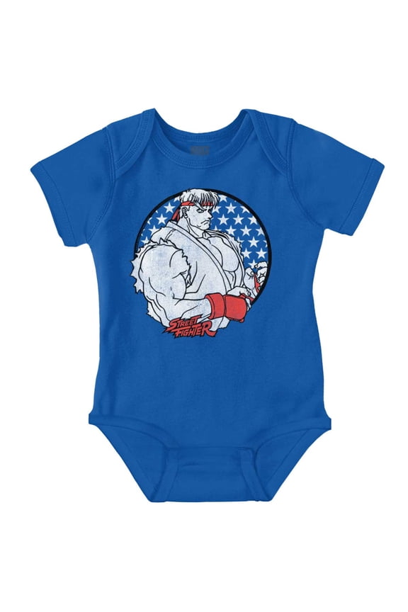 Street Fighter Vintage Video Game Bodysuit Jumper Boys Infant Baby Brisco Brands 12M