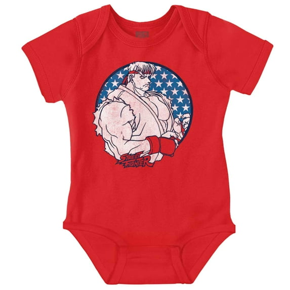 Street Fighter Vintage Video Game Bodysuit Jumper Boys Infant Baby Brisco Brands NB