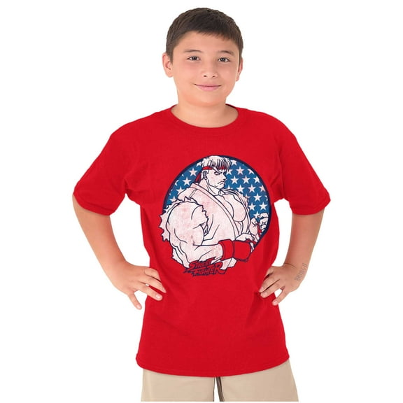 Street Fighter Vintage Video Game Boys Kids T Shirt Tees Tops Teen Brisco Brands L