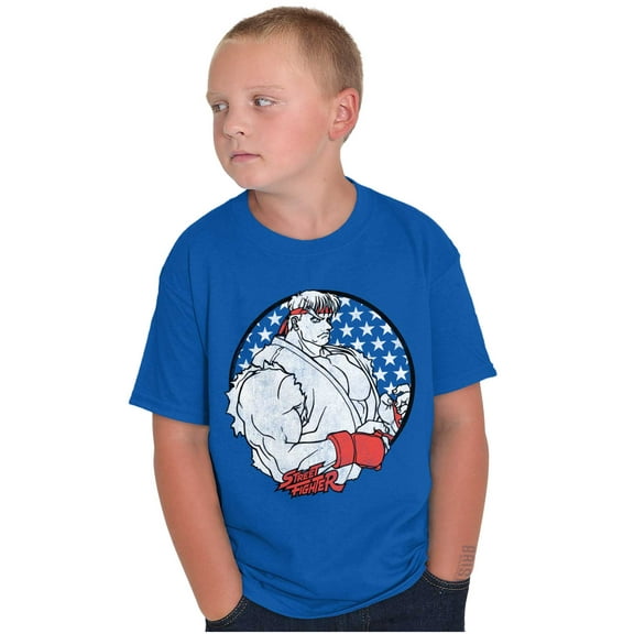 Street Fighter Vintage Video Game Boys Kids T Shirt Tees Tops Teen Brisco Brands S