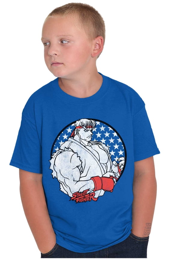 Street Fighter Vintage Video Game Boys Kids T Shirt Tees Tops Teen Brisco Brands S