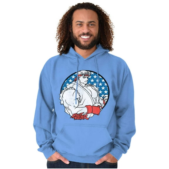 Street Fighter Vintage Video Game Men Big & Tall Graphic Hoodie Brisco Brands 3X