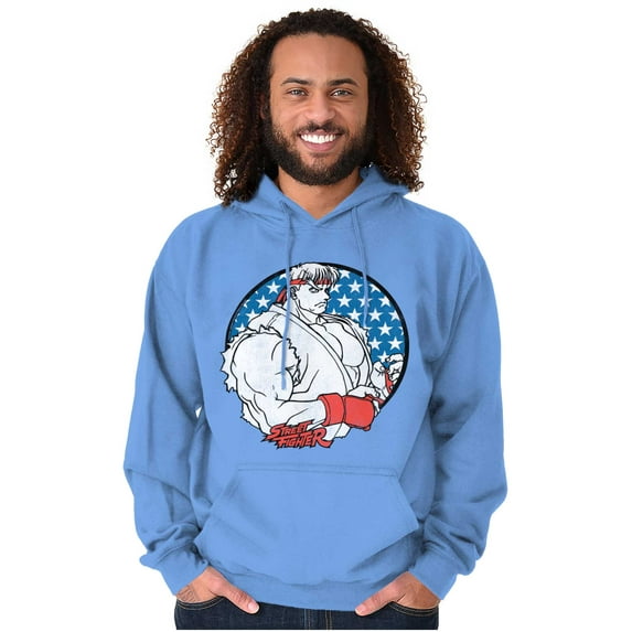 Street Fighter Vintage Video Game Men Big & Tall Graphic Hoodie Brisco Brands 3X