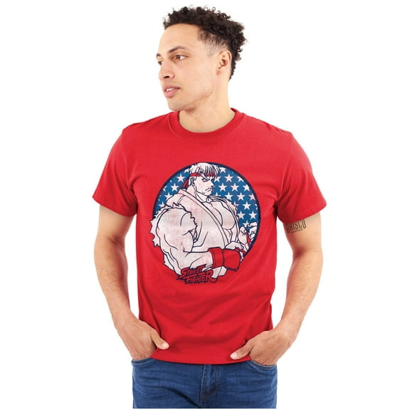 Street Fighter Vintage Video Game Men's Graphic T Shirt Tees Brisco Brands X