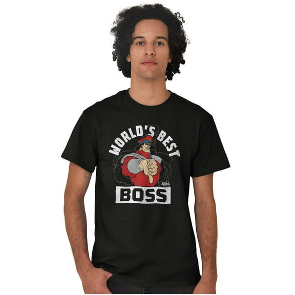 Street Fighter World's Best Boss Men's Graphic T Shirt Tees Brisco Brands S