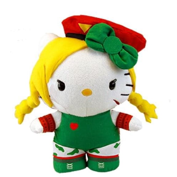 Street Fighter X Sanrio Cammy Hello Kitty Large 10" Plush
