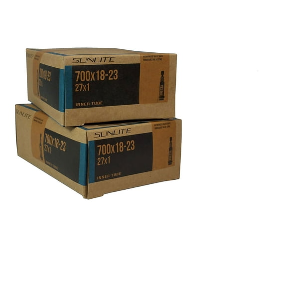 Street Fit 360 2 Tubes, 700 x 18-23 27 x 1 60mm Presta Valve Inner Tubes, Sunlite Tubes. Road, Triathalon, Recumbent and Others of The Same tire Size.