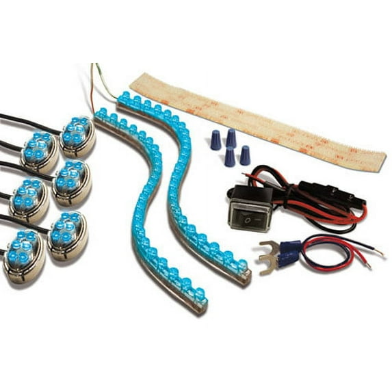 Street Fx 1044654 Electropods Blue/Chrome Motorcycle Prokit