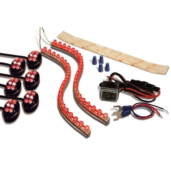 Street FX - 1044659 - Proflex Kit, Red LEDs - Black