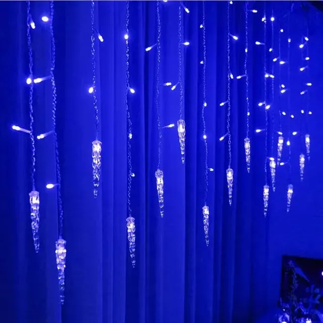 Street Garland Winter Festoon Light Curtain Icicle Garlands Year Droop