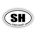 thumbnail image 1 of Street Hockey SH Oval Bumper Sticker 3M Vinyl Decal 3 in x 5 in, 1 of 3