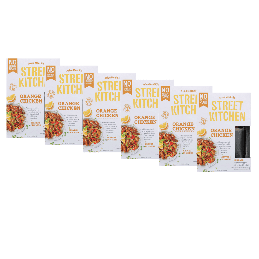 Street Kitchen Stir Fry Sauce - Coat and Cook Orange Chicken Sauce - Easy Prepared Meals - 6 Pack