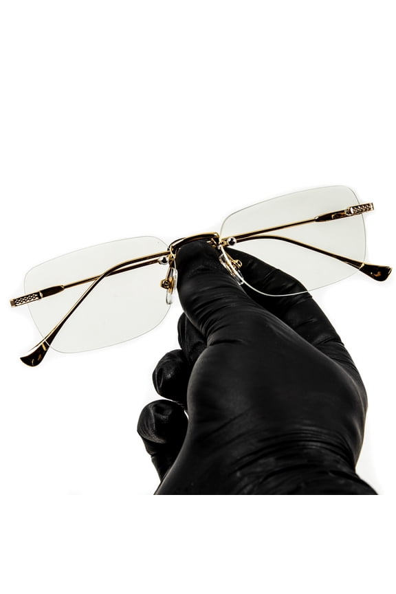 Retro Men Metal Eyeglasses with Clear Lens Tint