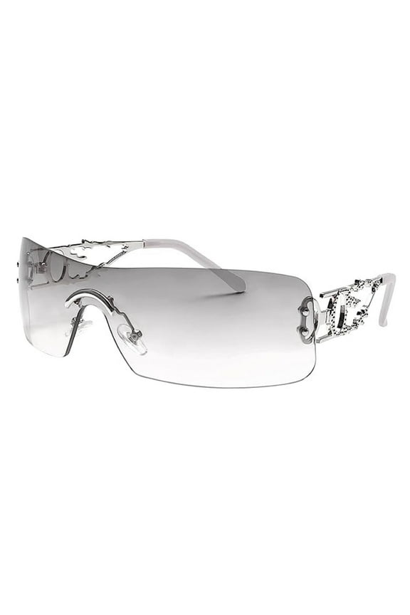 UV400 Protection Female Fashion Non-Polarized Sunglasses, Silver