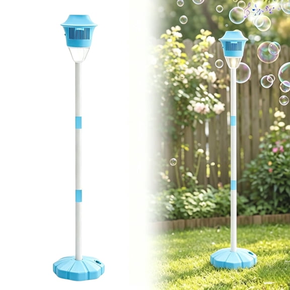 Street Lamp Bubble Tower with Lights, Rechargeable Standing Bubble Maker, Adjustable Height Street Light for Outdoor Garden, Patio, Wedding, Party and Event Decor