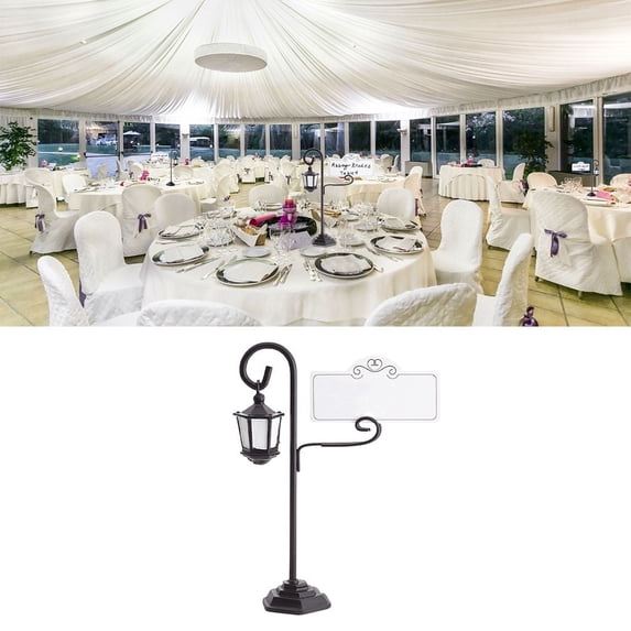 European Street Lamp Place Card Holder Table Number Name Tag Clip Wedding Reception Decoration Favors Seating , Kitecy Wedding Decor Table Accessories Place Card Holders