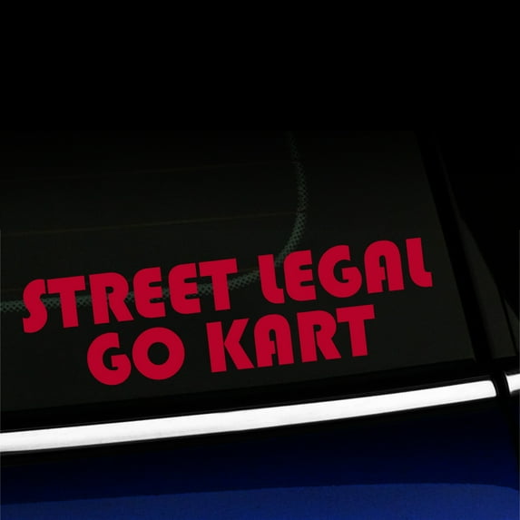 Street Legal Go Kart - Vinyl Decal For MINI Cooper - Choose Color - [RED]