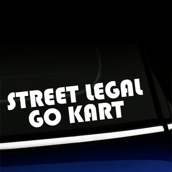 Street Legal Go Kart - Vinyl Decal For MINI Cooper - Choose Color - [WHITE]