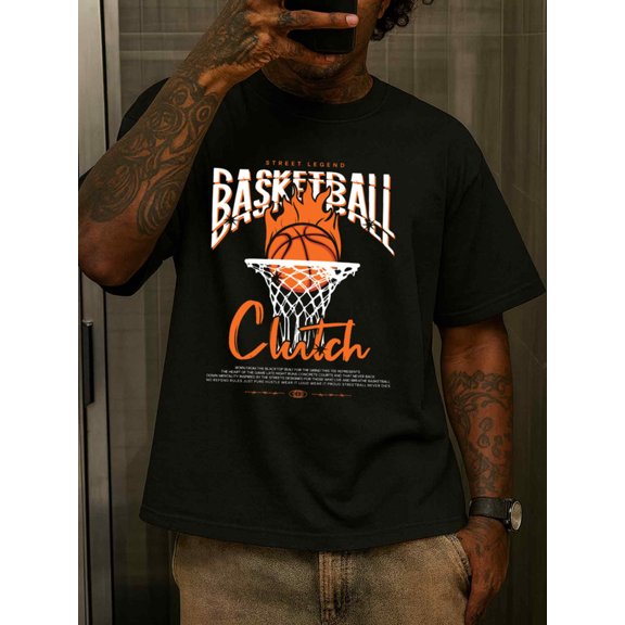 Street Legend Basketball men's Exercise 180G 100% Cotton black Dumbbell Running Fashion Unisex Shirt Graphic Tee tshirts Casual Unisex Shirt Cotton tshirts