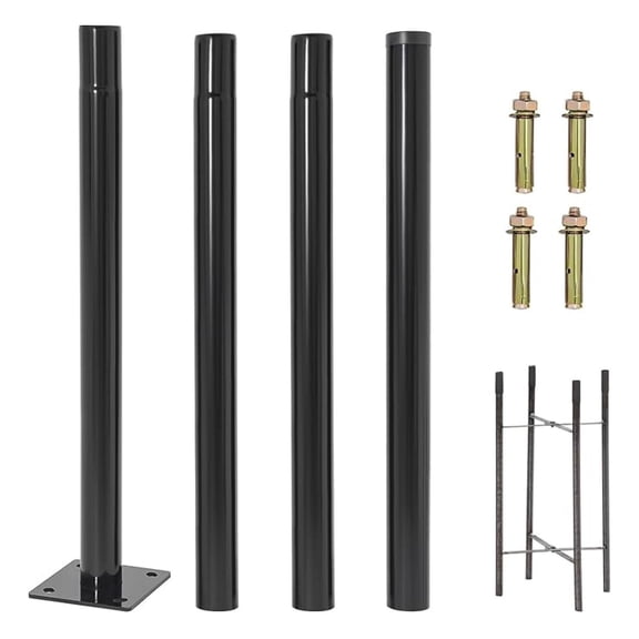 Street Light Pole 13ft Tall, Split Street Lamp Post Galvanized Metal Solar Street Lamp Posts for Outdoor Street Courtyard Parking Lot Lighting Fixtures with Mounting Base (13FT 76mm)