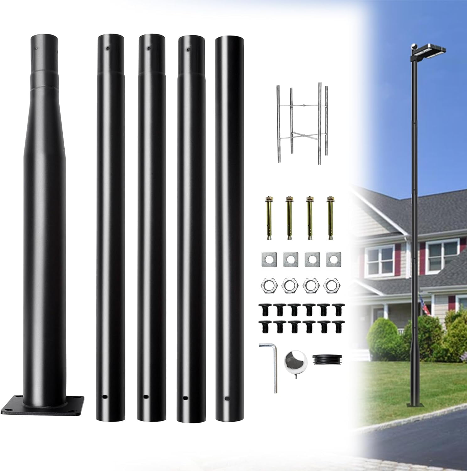 street-light-pole-16ft-street-light-poles-for-outdoor-lighting-solar