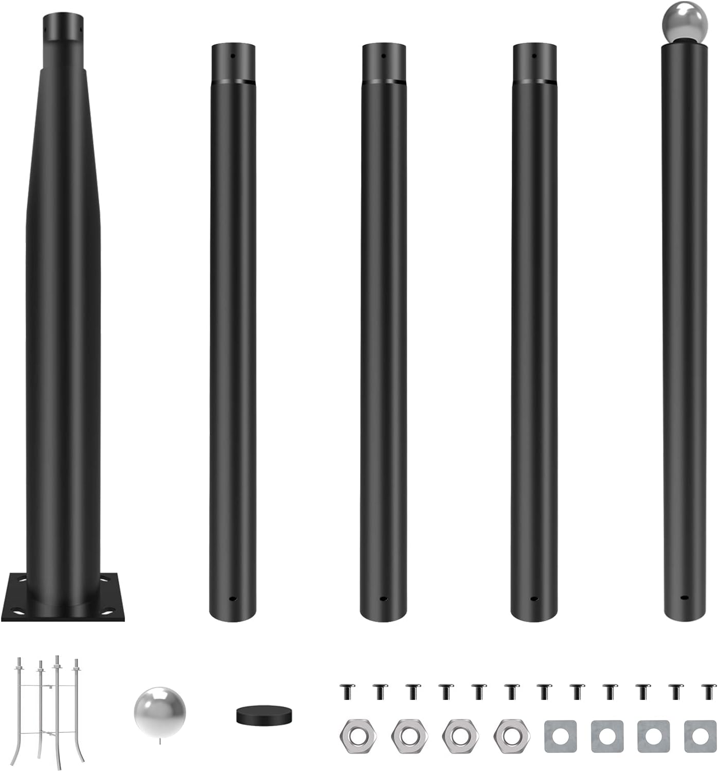 Street Light Pole 16Ft Tall, Street Lamp Post for Outdoor Lights