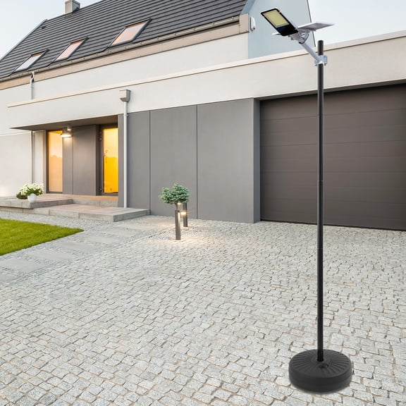 Street Light Pole, 2.6 Meter 48mm Diameter Detachable Outdoor Lamp Post, with Mounting Anchor for Backyard Park Driveway Pathway
